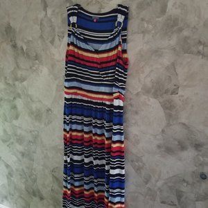 Vince Camuto Bright Striped Maxi Dress PLUS 3X
